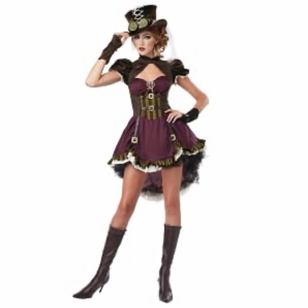 Spirit Halloween Steampunk Girl Adult Costume Size Small